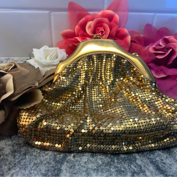 Whiting & Davis Handbags - Vintage Whiting&Davis gold mesh purse.